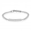 Sterling Silver Lagos 0.30Tw Ghsi Caviar Spark Bar Chain Bracelet