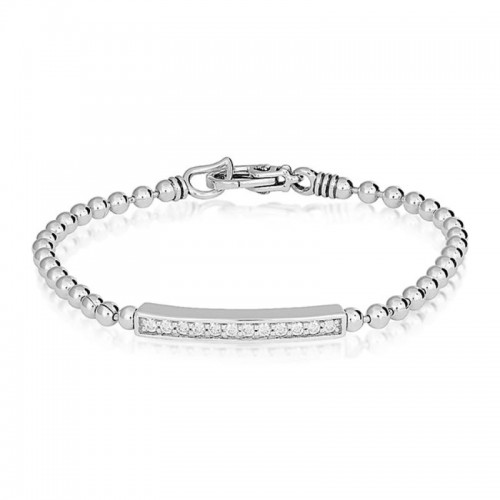 Sterling Silver Lagos 0.30Tw Ghsi Caviar Spark Bar Chain Bracelet - 05-81238-DDM