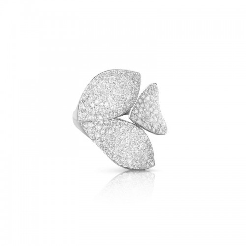 18K White Gold Stelle in Fiore Giardini Segreti Diamond Petal Ring - 15171B