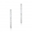 18K White Gold Inside Out Diamond Hoop Earrings