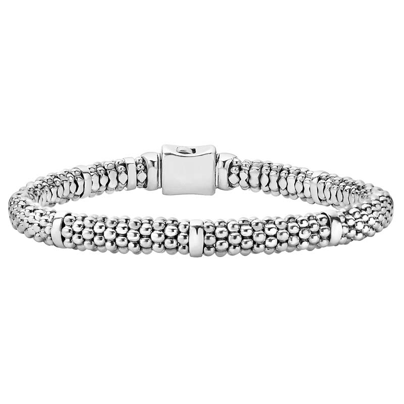 Sterling Silver Lagos 7 Sterling Silveration 6Mm Caviar Bracelet 7" - 12460