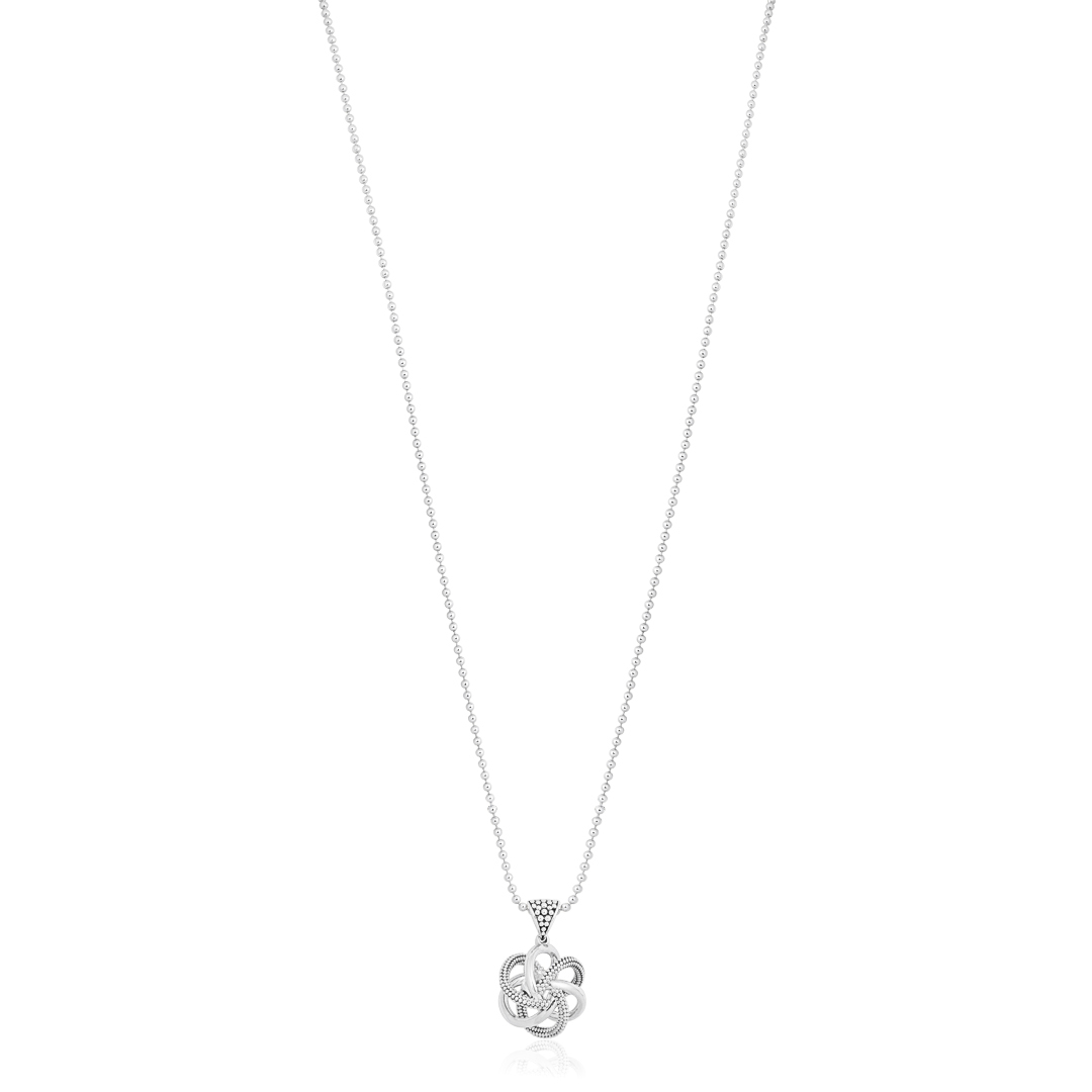 Sterling Silver Love Knot Collection Necklace 04 81108 Cbm 