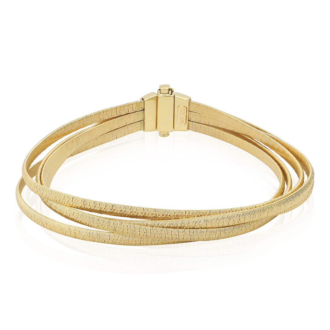 Marco Bicego 18K Yellow Gold Cairo Collection Hammered Coil Bracelet ...